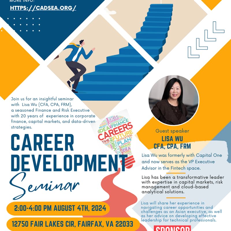 Cover Image for Career Development Seminar with Lisa Wu, CFA, CPA, FRM