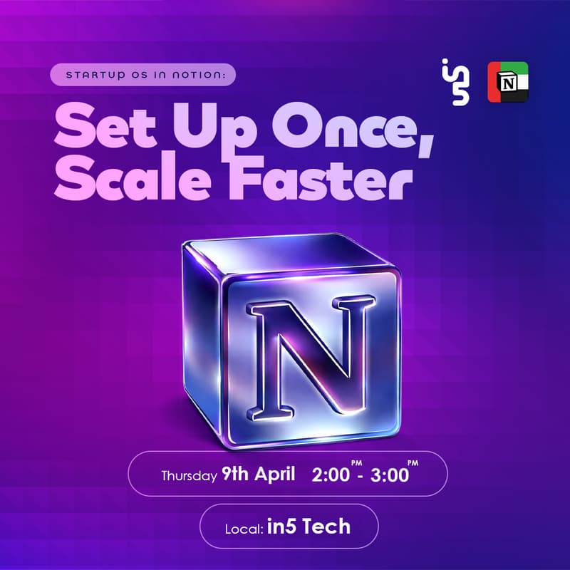 Cover Image for Startup OS in Notion: Set Up Once, Scale Faster (in5 Edition)
