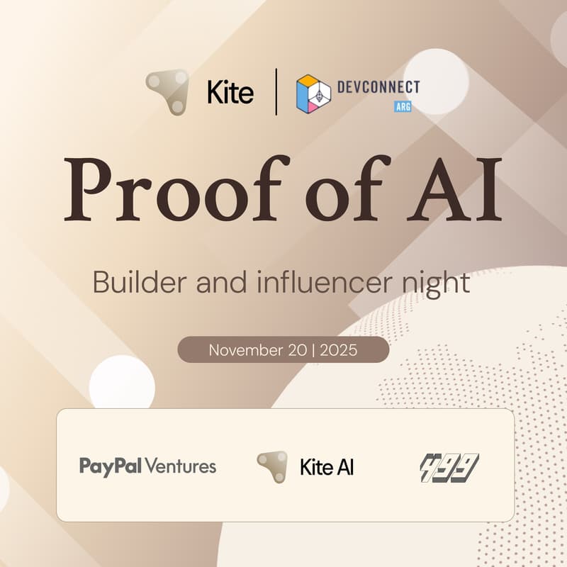 Cover Image for Proof of AI - Stablecoin, Agentic Payment & Autonomous Economy @Devconnect Argentina by Paypal Ventures & Kite AI & 499