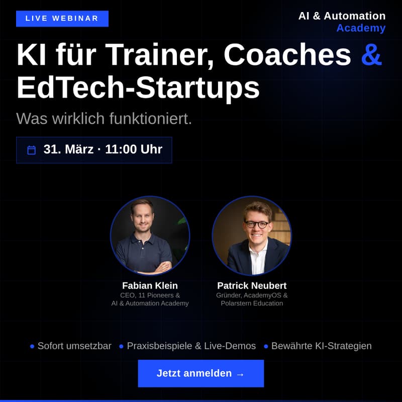 Cover Image for KI-Tools für Trainer, Coaches & EdTech-Startups – Was wirklich funktioniert