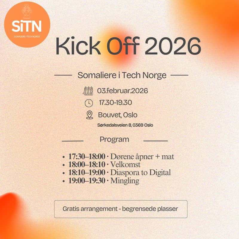 Cover Image for Første meetup - Somaliere i Tech Norge (SiTN)