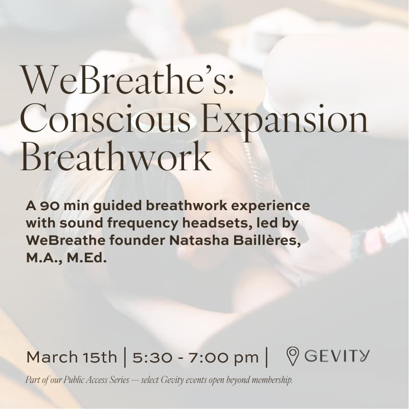 Cover Image for weBreathe at Gevity: Conscious Expansion Breathwork
