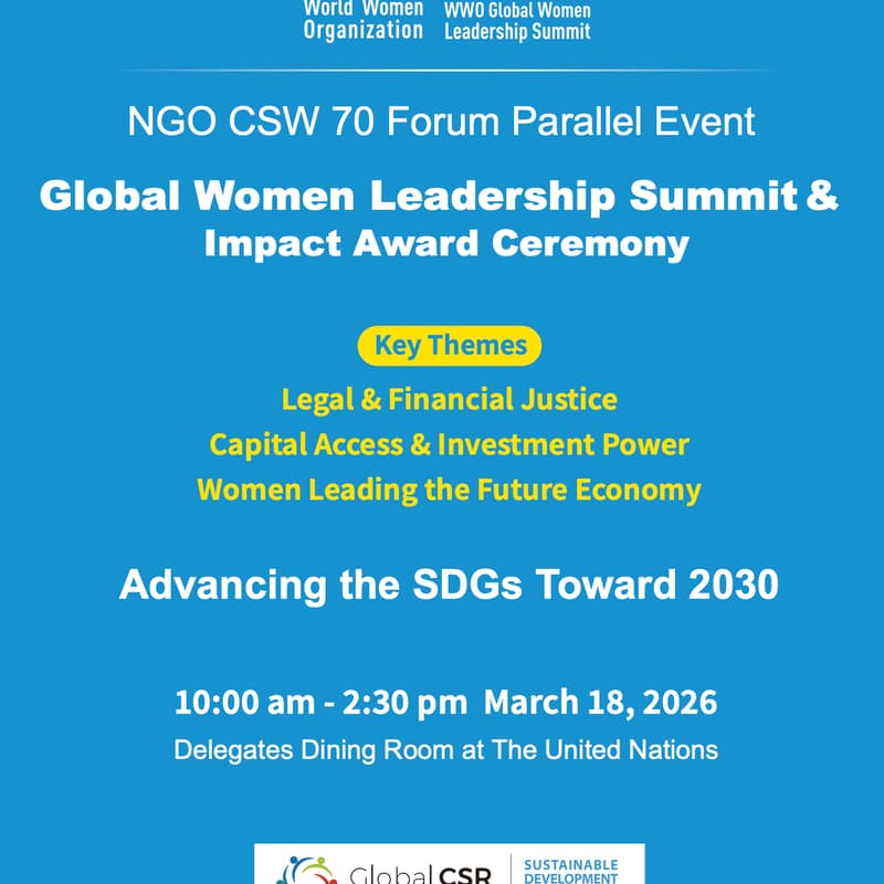 Cover Image for Global Women Leadership Summit & Impact Award Ceremony