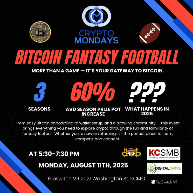 Cover Image for CryptoMondays Kansas City: Bitcoin Fantasy Football