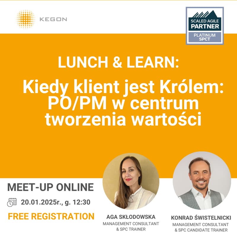 Cover Image for Lunch & Learn: Kiedy Klient jest Królem: PO/PM w centrum tworzenia wartości