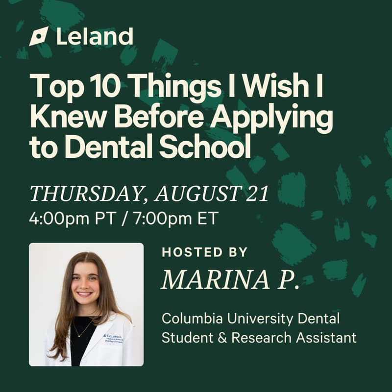 Cover Image for Top 10 Things I Wish I Knew Before Applying to Dental School