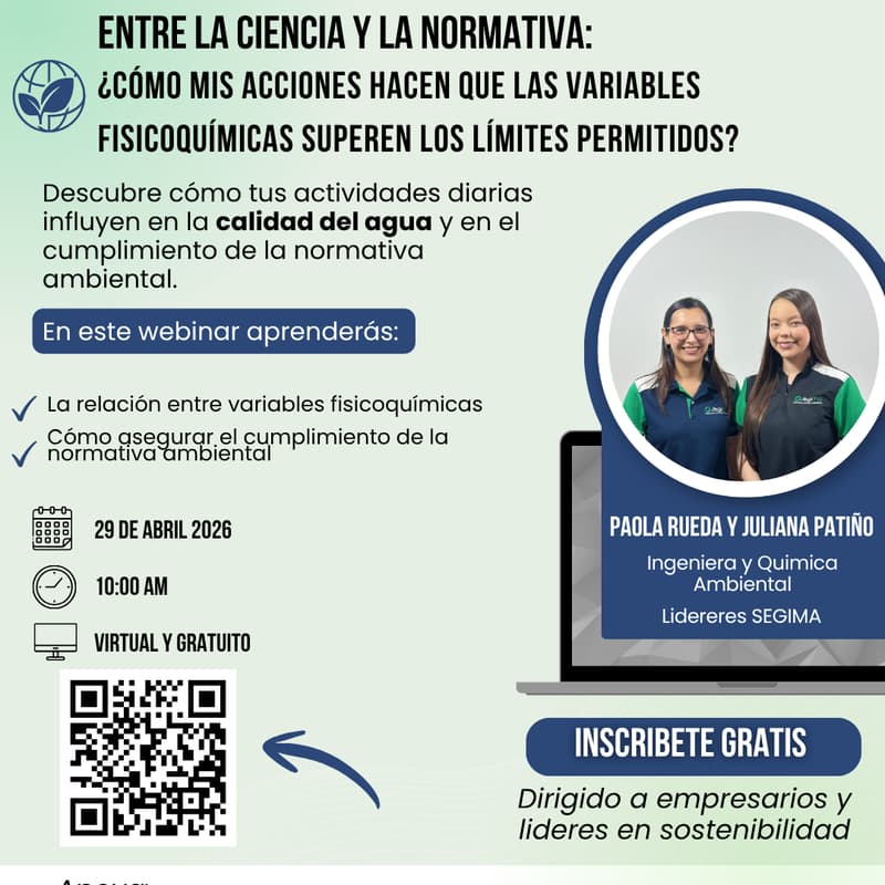 Cover Image for Webinar SEGIMA: Entre la ciencia y la normativa: ¿cómo mis acciones hacen que las variables fisicoquímicas superen los límites permitidos.