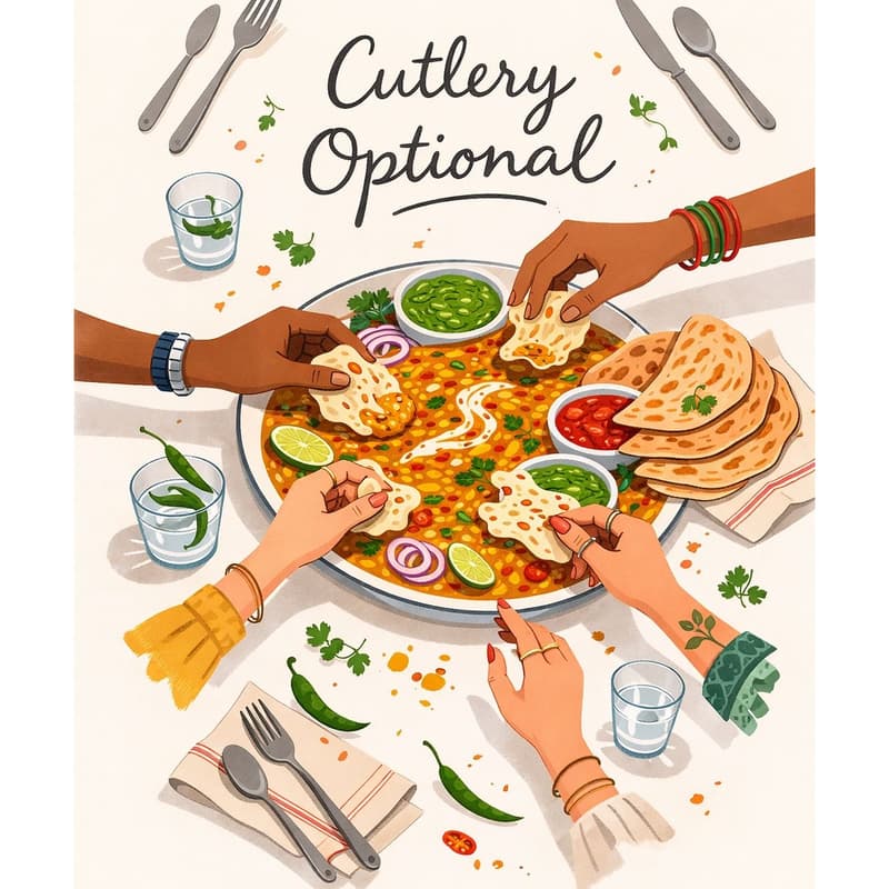 Cover Image for Cutlery Optional : A hands-on supper for curious people