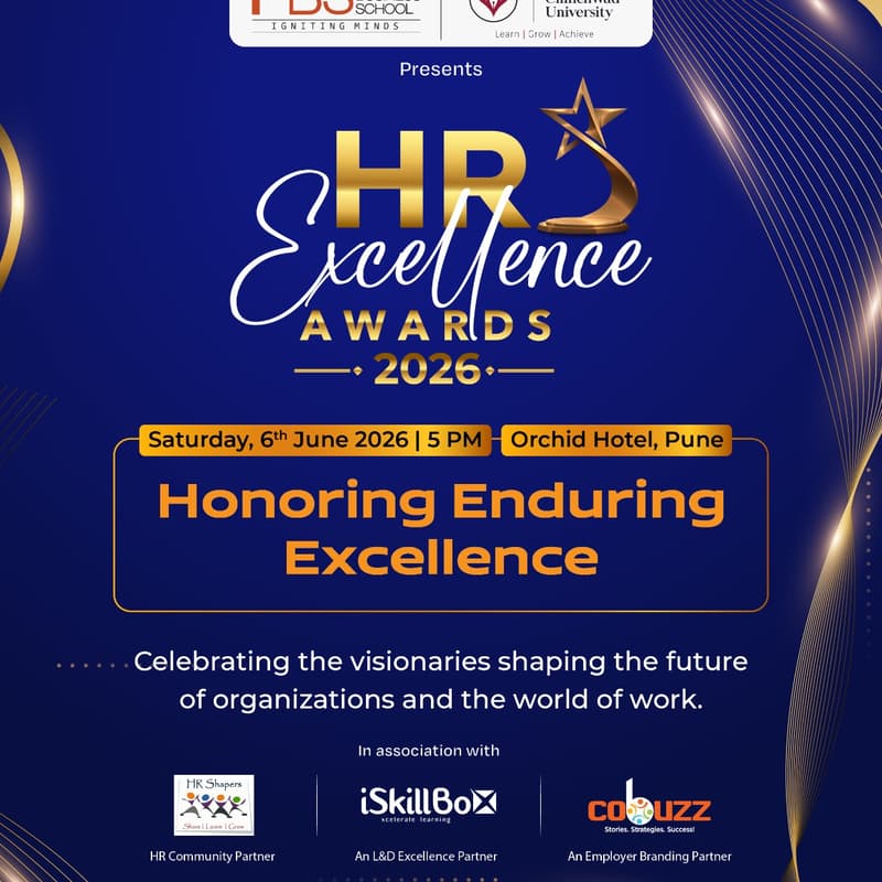 Cover Image for PBS PCU University HR Leadership Summit & HR Excellence Awards Nights in association with HR Shapers, iSkillbox & Cobuzz