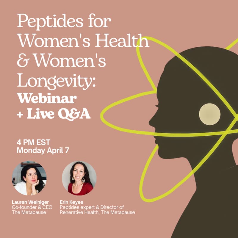 Cover Image for Peptides for Peri/Menopause & Women’s Longevity - What every woman needs to know NOW