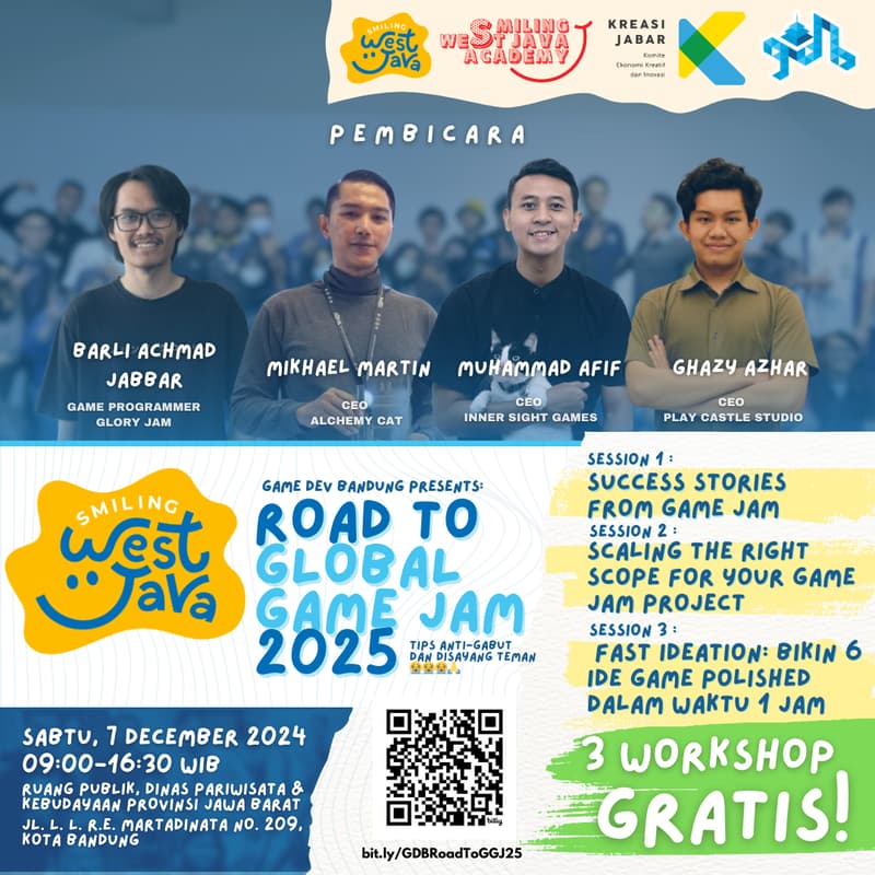 Cover Image for Game Dev Bandung - Smiling West Java: Road To Global Game Jam 2025