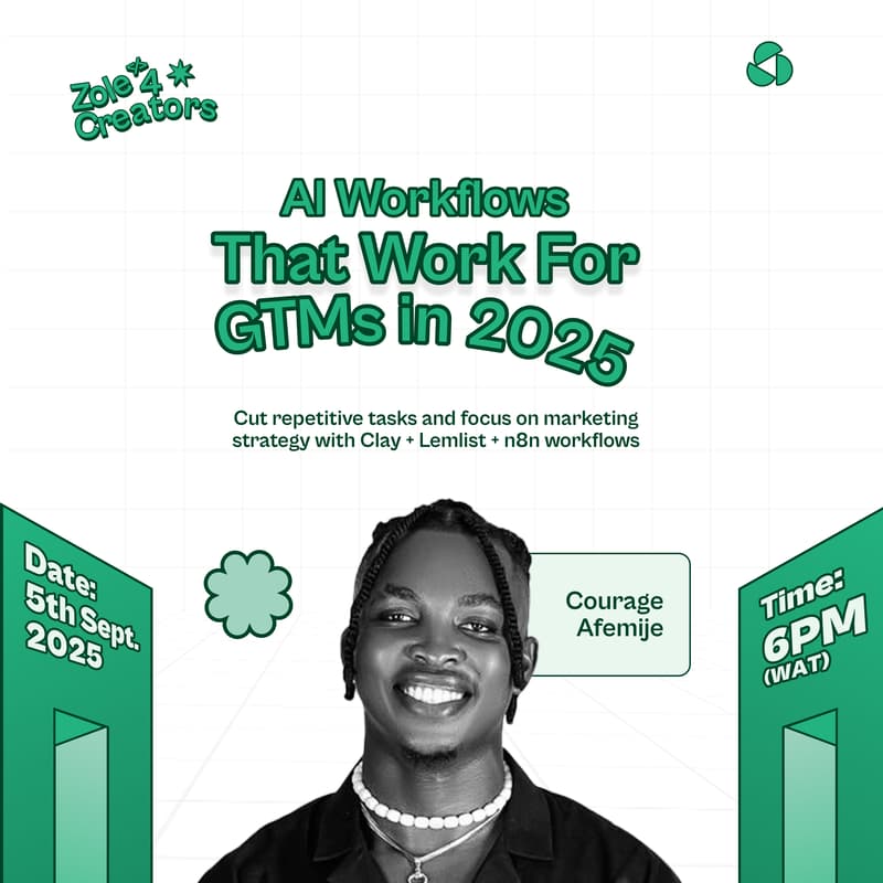 Cover Image for AI Workflows That Work For GTMs in 2025 with Courage Afemije