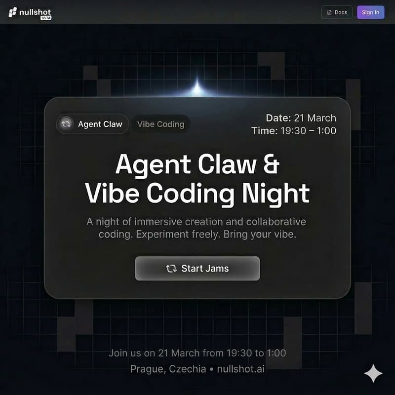 Cover Image for 2# Vibe Coding Night with Agent Claw