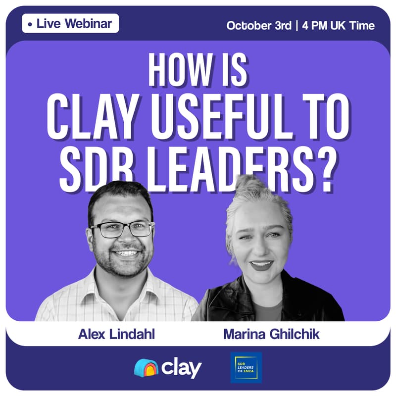 Cover Image for How is Clay useful to SDR Leaders?