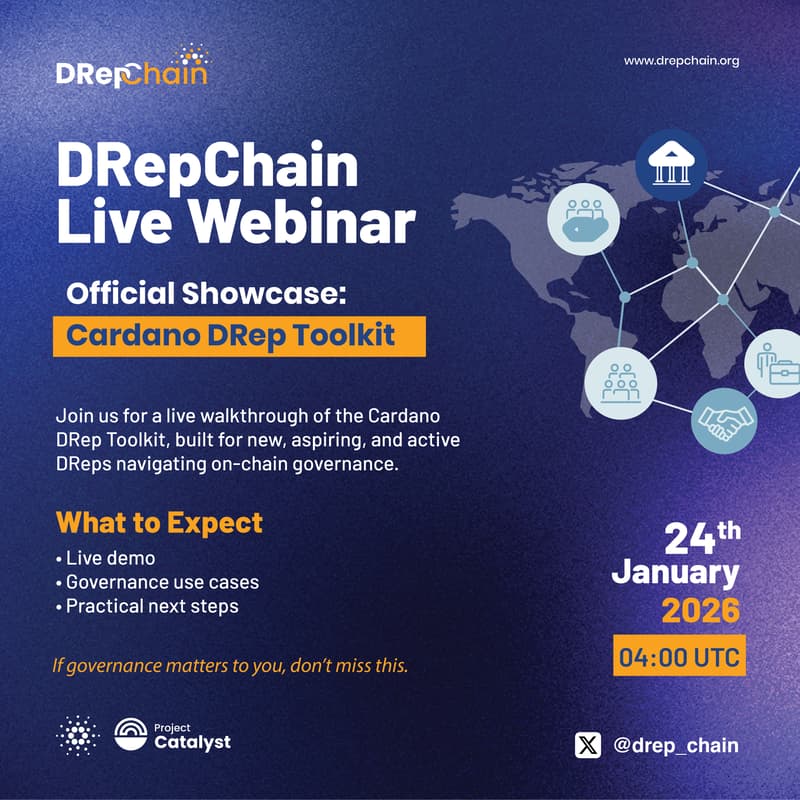 Cover Image for DRepChain Live Webinar