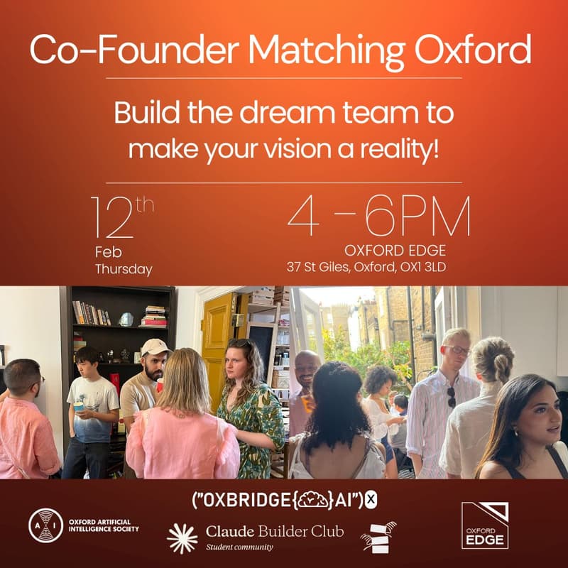 Cover Image for Co-Founder Matching at Oxford Edge - February