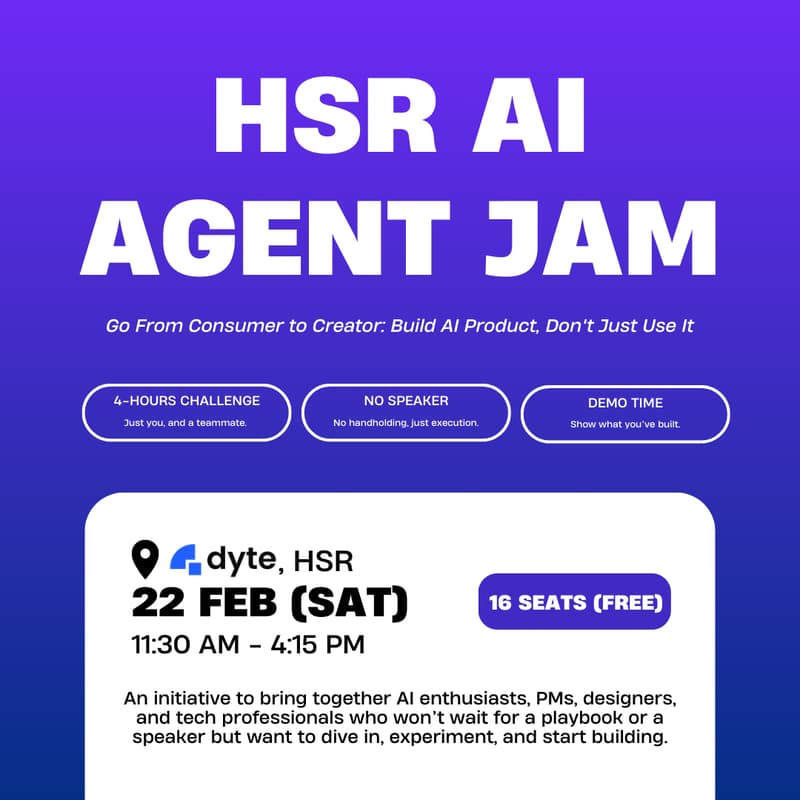 Cover Image for HSR AI Agent Jam: Mini-Hackathon for Product Professionals
