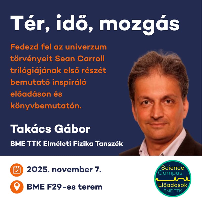Cover Image for Tér, idő, mozgás - Takács Gábor előadása