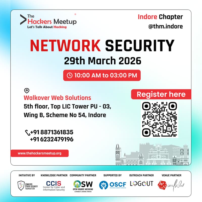 Cover Image for Network Security Meetup - THM Indore