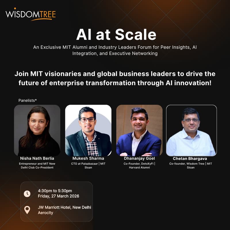 Cover Image for "AI at Scale" Roundtable | MIT Club of New Delhi x Wisdom Tree