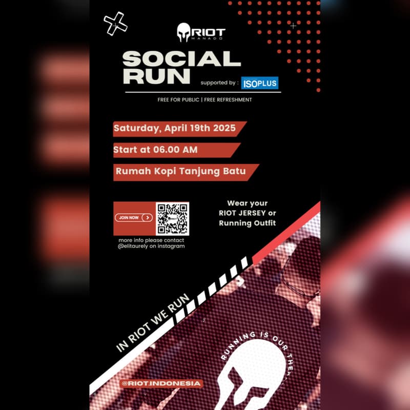 Gambar Sampul untuk SOCIAL RUN RIOT MANADO 19/04/2025