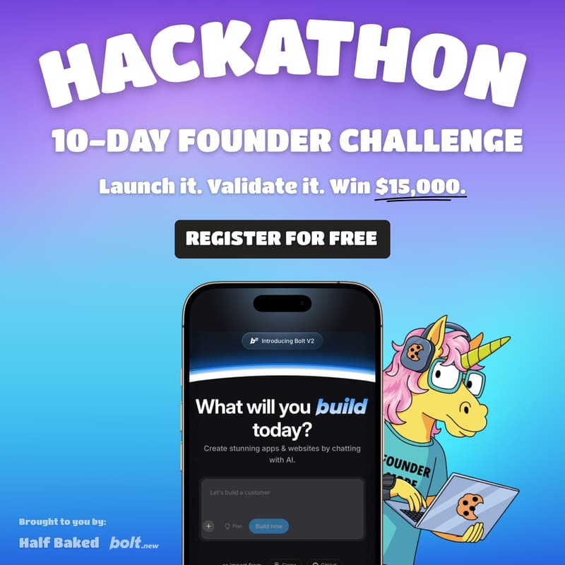 Cover Image for 10-Day Founder Hackathon [Launch Event & Registration]