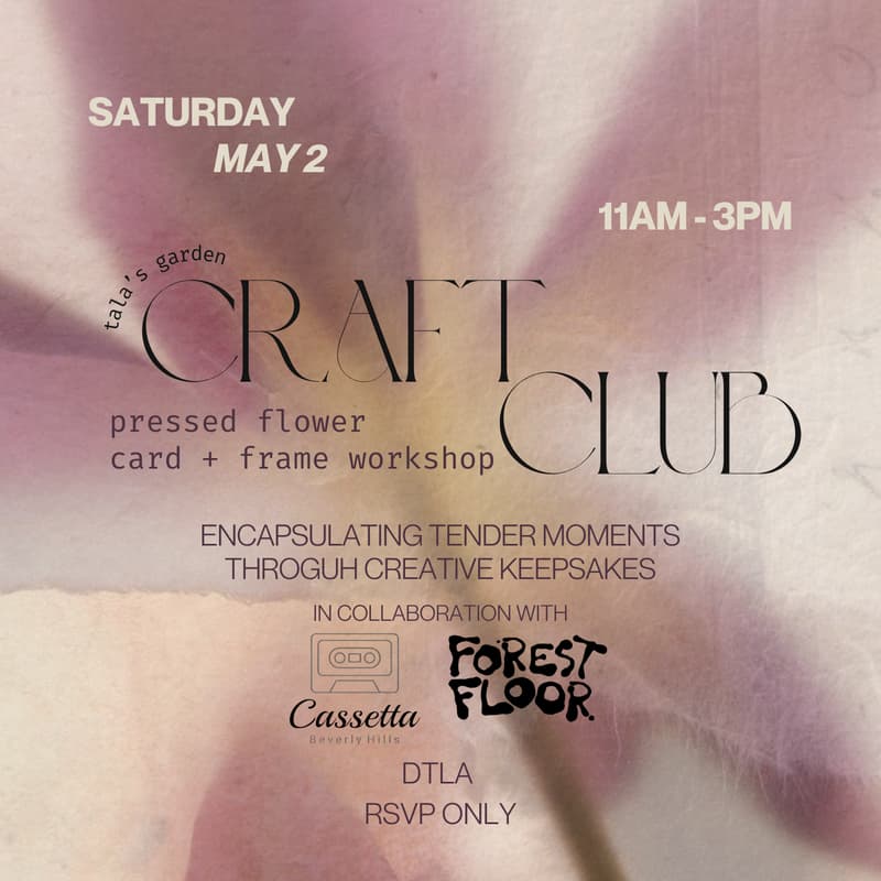 Cover Image for Craft Club: Pressed Flower Frame + Card Workshop