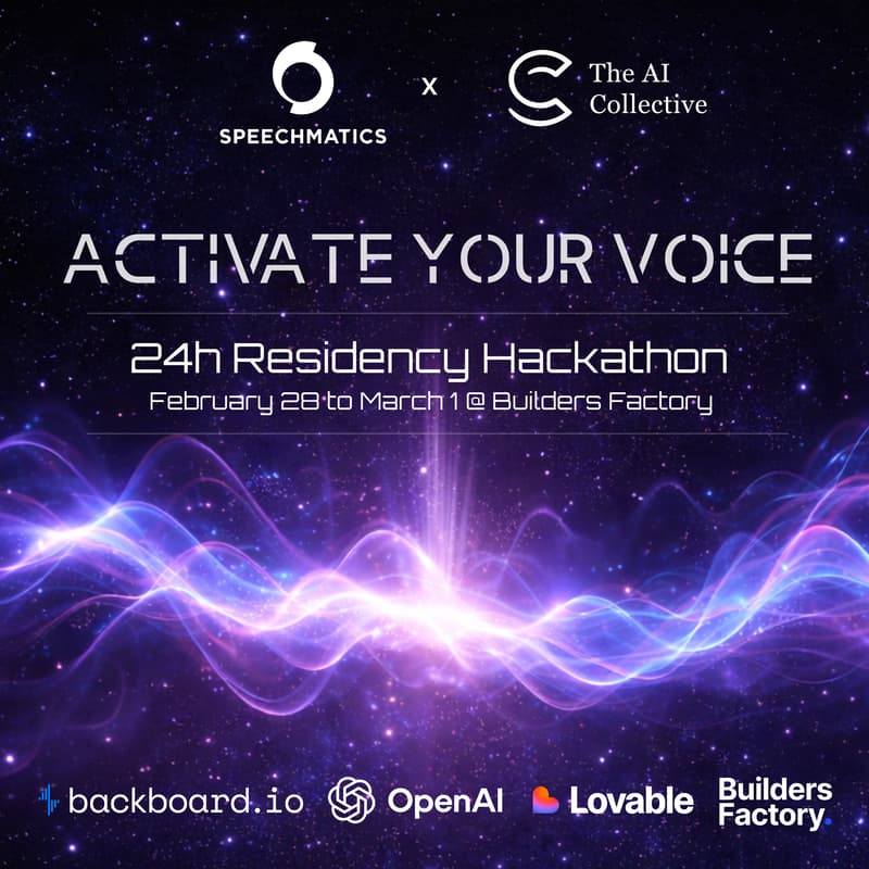 Cover Image for Activate Your Voice Hackathon  | 💬 Speechmatics x The AI Collective Paris