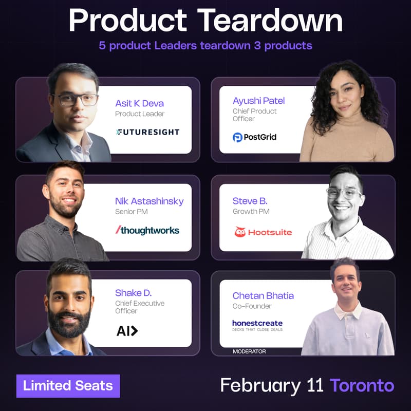 Cover Image for Product Teardown Huddle: GC Toronto Edition