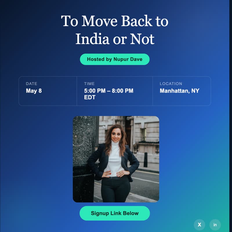 Cover Image for To Move Back to India or Not