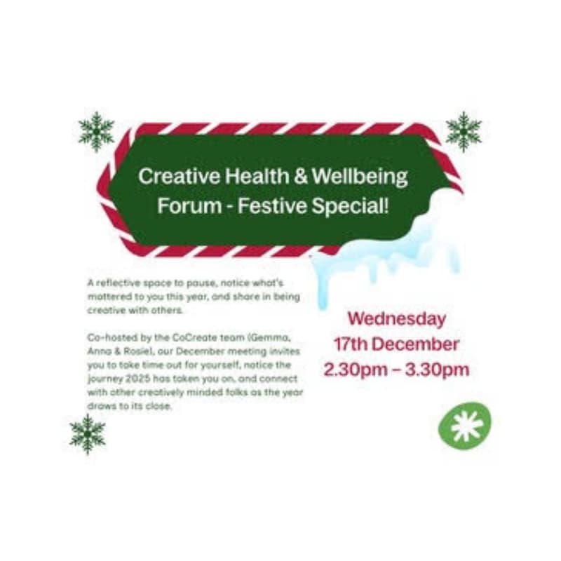Cover Image for Creative Health and Wellbeing Forum December Meeting