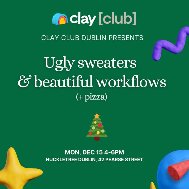 Cover Image for Clay in Dublin: Ugly sweaters & beautiful Clay workflows