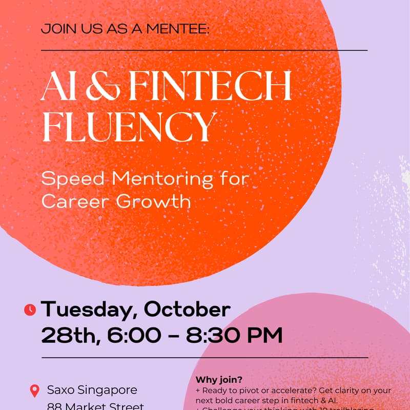 Cover Image for AI & FinTech Fluency: Speed Mentoring for Career Growth