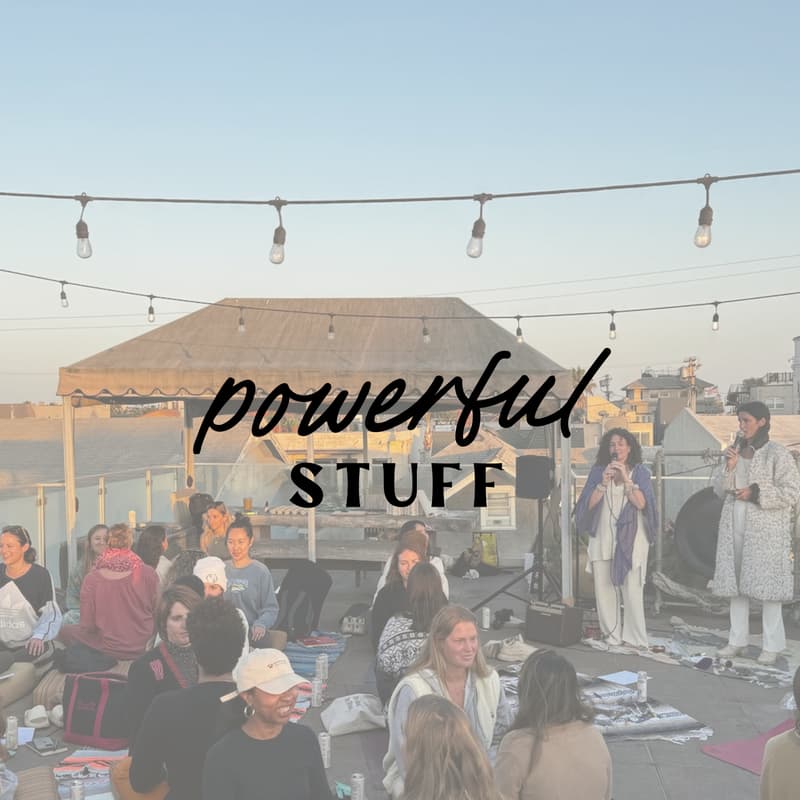 Cover Image for Powerful Stuff LIVE! a transformative night of comedy, and connection  with Meredith Baker ft. Aliki, Clayton Farris, and Max Meisel