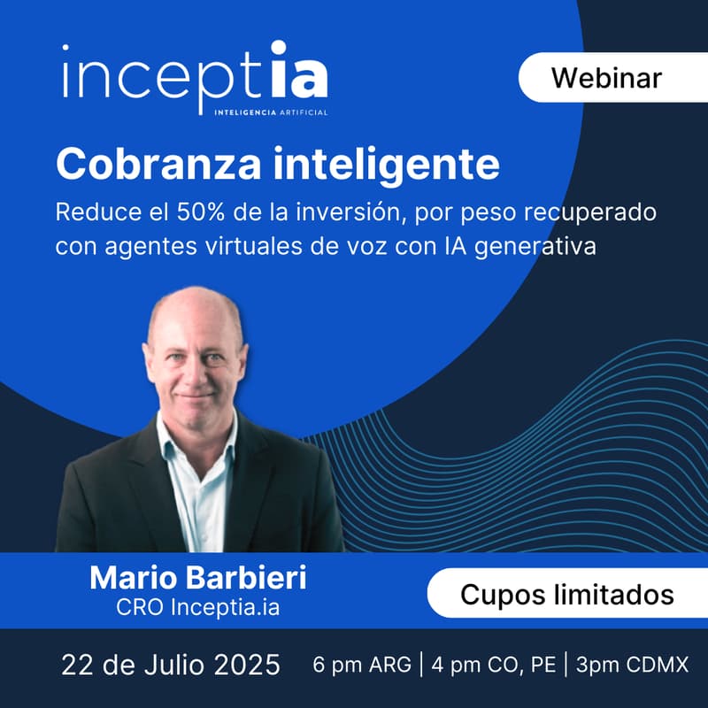 Cover Image for Reduce el 50% de la inversión, por peso recuperado con agentes virtuales de voz con IA generativa
