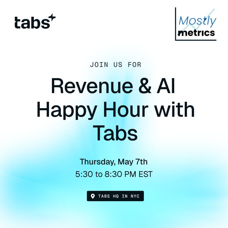 Cover Image for Tabs Revenue and AI Happy Hour with CJ Gustafson