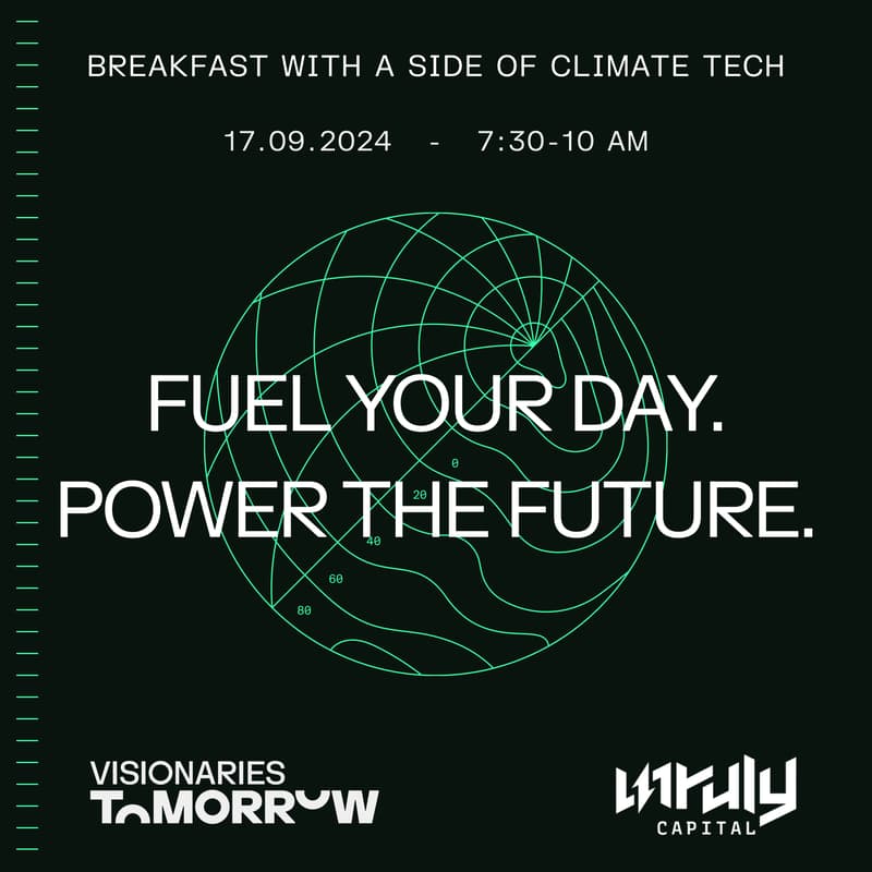 Cover Image for Visionaries Tomorrow x Unruly Capital: Industrial Climate Tech Breakfast
