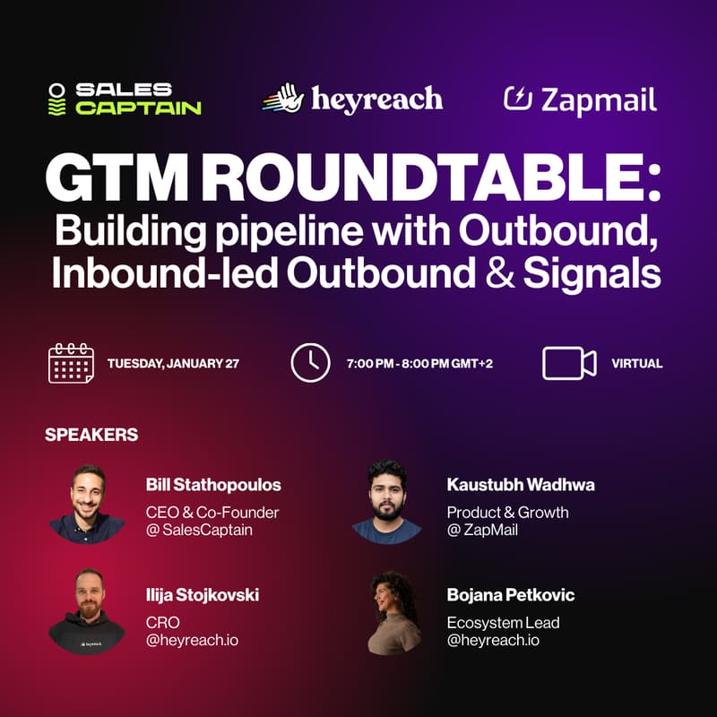 Cover Image for GTM Roundtable: Building Pipeline with Outbound, Inbound-led Outbound & Signals