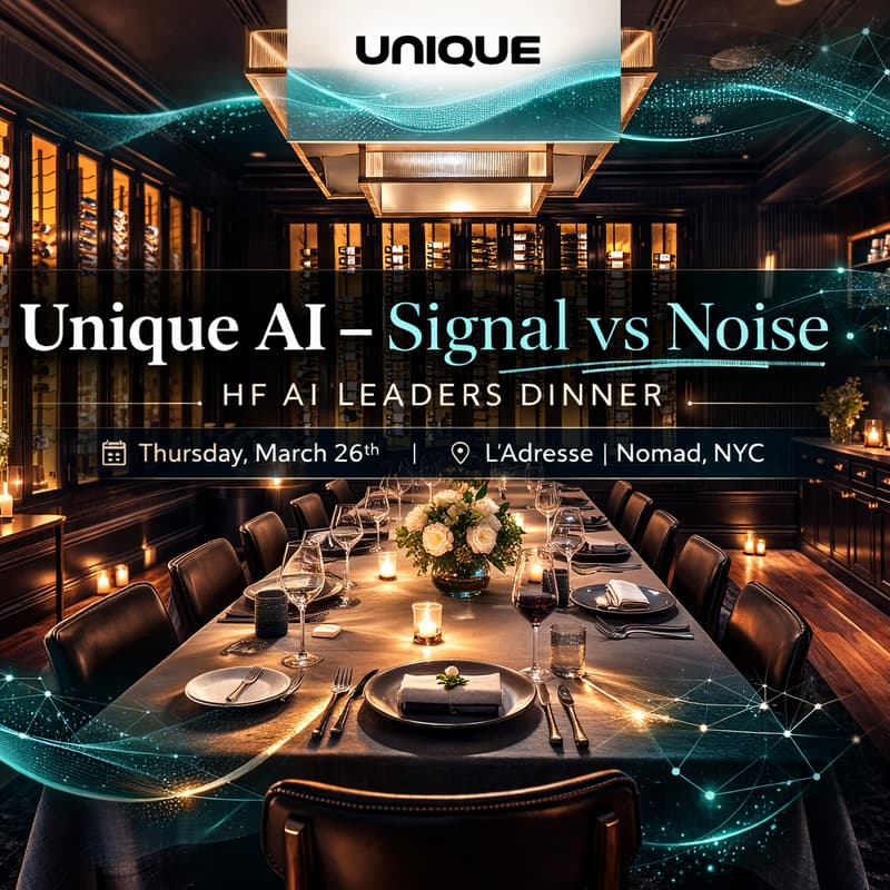 Cover Image for Unique AI - Hedge Fund AI Leaders Dinner