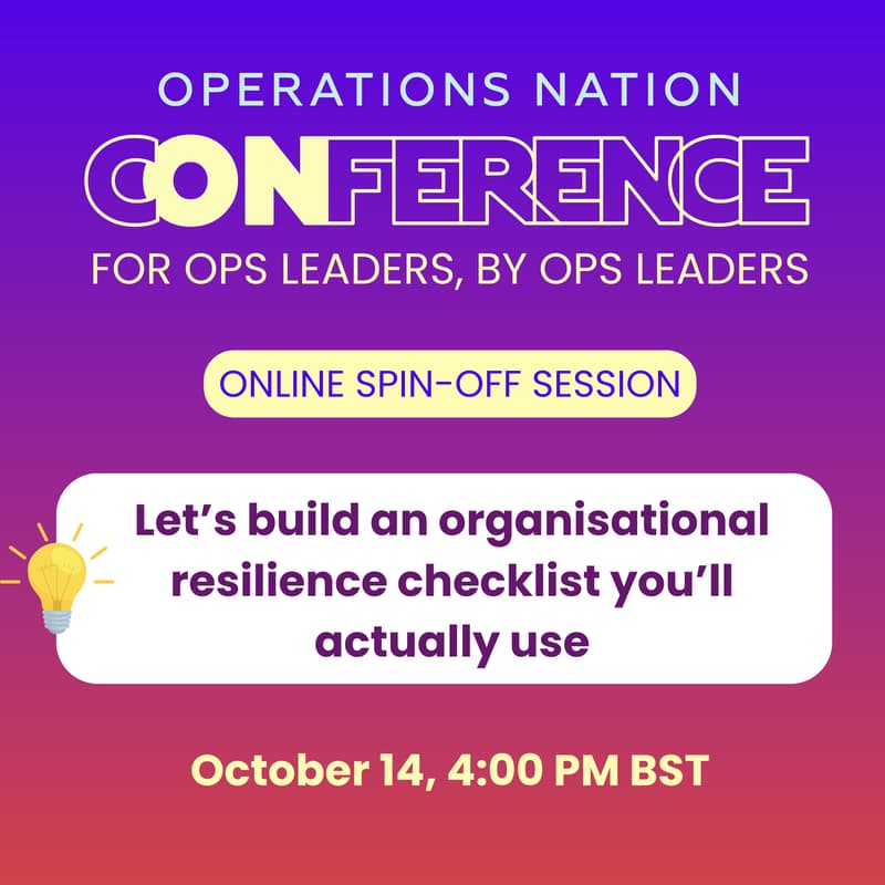 Cover Image for Let’s build an organisational resilience checklist you’ll actually use