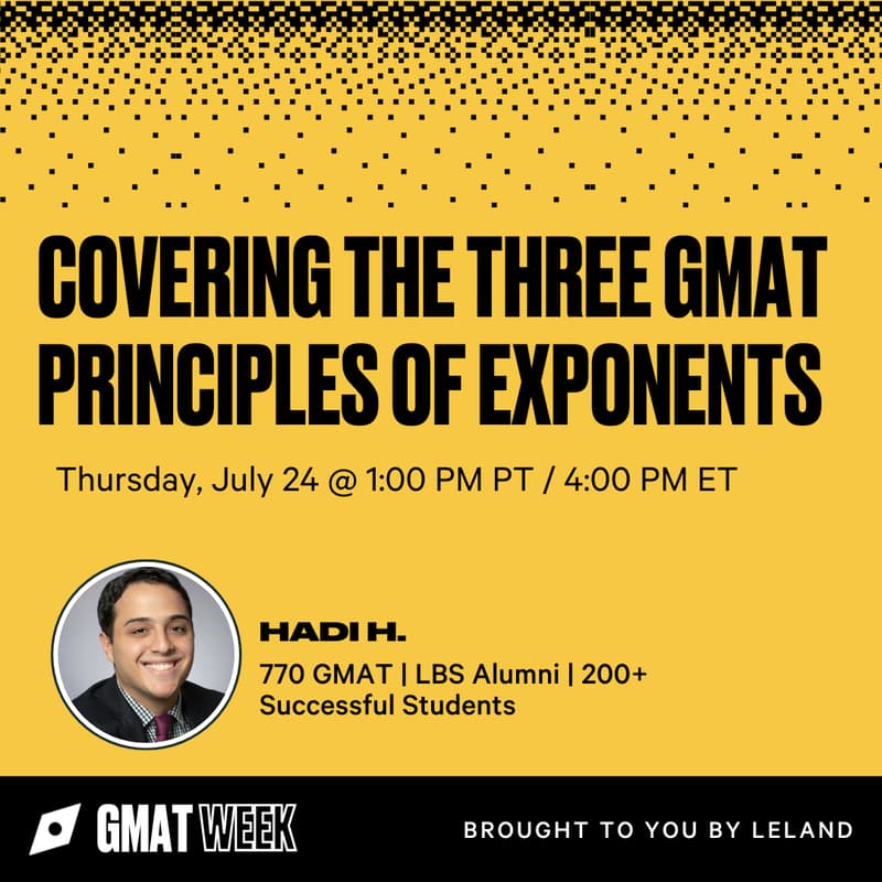 Cover Image for Covering the Three GMAT Principles of Exponents