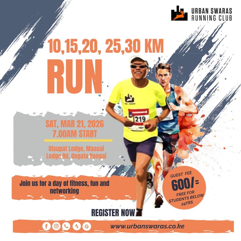 Cover Image for USRC 21st March 2026 Run 844 @ Olsupat Lodge (Maasai Lodge Rd - Ongata Rongai