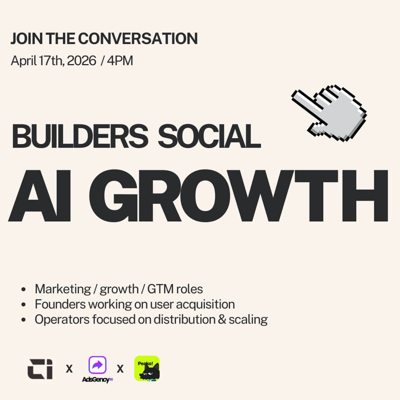 Cover Image for AI Builders Social: What’s Working in AI Growth - Open Registration