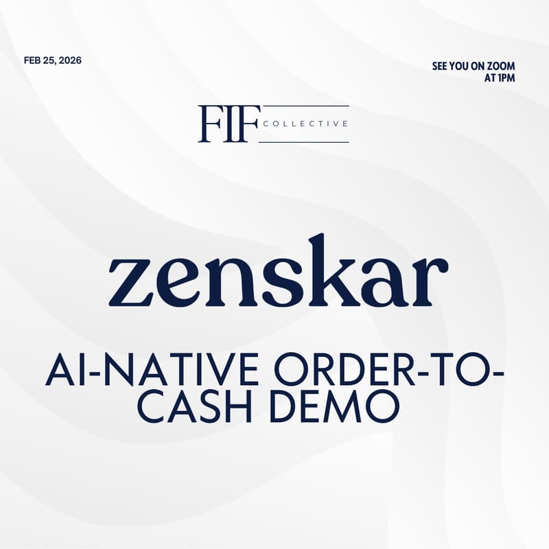 Cover Image for Zenskar’s AI-Native Order-to-Cash Demo with FIF Collective