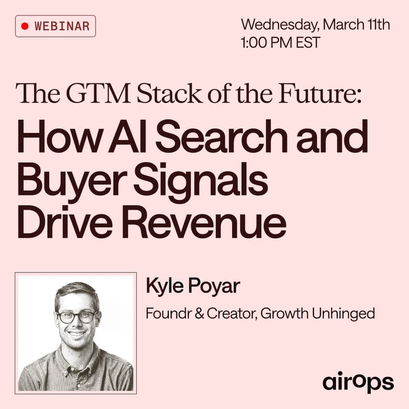 Cover Image for The GTM Stack of the Future: How AI Search and Buyer Signals Drive Revenue with Kyle Poyar