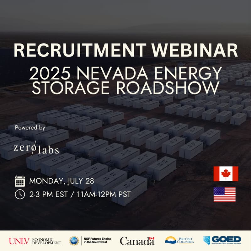 Cover Image for Recruitment Webinar – 2025 Nevada Energy Storage Roadshow