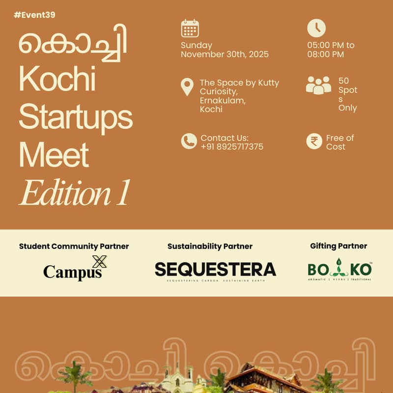 Cover Image for Kochi Startups Meet E01