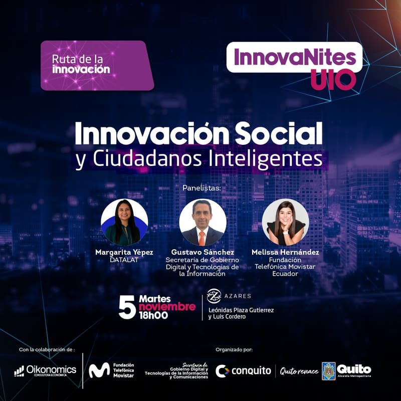 Cover Image for InnovaNites.UIO #10 "Innovación Social y Ciudadanos Inteligentes"
