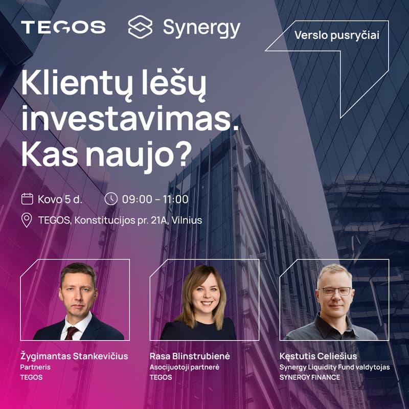 Cover Image for Verslo pusryčiai: Klientų lėšų investavimas. Kas naujo?