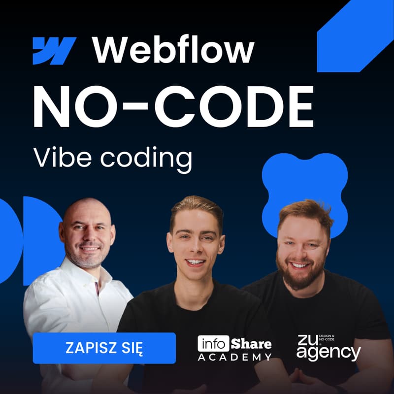 Cover Image for Vibe Coding czy No-Code? Budujemy nowoczesną stronę w Webflow [LIVE]